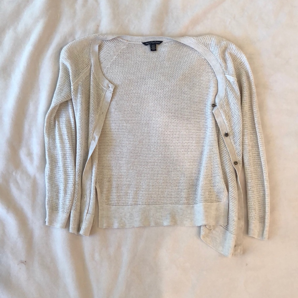 American Eagle Outfitters Cream Sweater